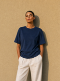 Bamboo Sculpted Tee - Midnight Blue